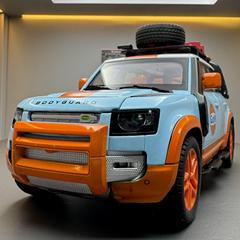 名芸合金車モデル1:22路虎衛士ラクダ杯音光回力玩具オフロード車音楽モデル置物
