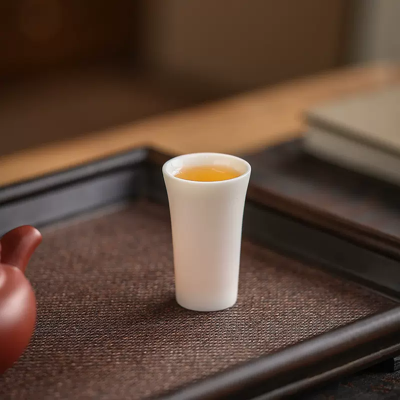 羊脂玉白瓷闻香杯小号茶杯德化陶瓷功夫茶具茶道迷你品茗杯单杯子