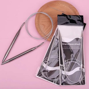 Sweater needle ring needle ring needle steel needle wool knitting needle stainless steel sweater needle long needle knitting tool set stick needle