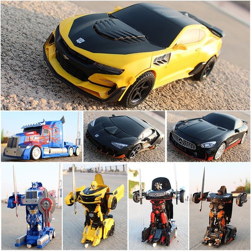 Genuine Transformers Autobot toy Bumblebee Optimus Prime children's rc remote control car gesture remote control transformation car