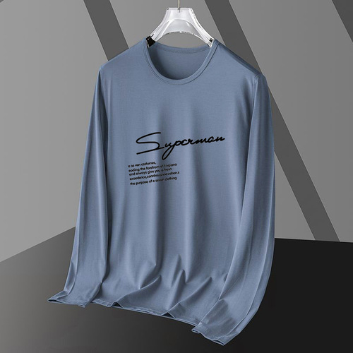 Wow Quick Return Spring and Autumn Season Hip-Hop Round Neck Quick-Dry Slimming Casual Men's Versatile Sport Print Top Underwear