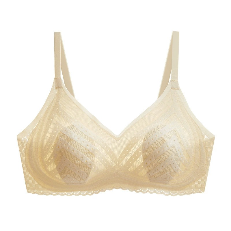 Nuevo sujetador de copa fija de ropa interior sin costuras ultrafino de una pieza para mujer sin aros orejas de conejo, pecho grande, sujetador pequeño