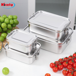 304 Stainless Steel Lunch Box Sealed Food Storage Lunch Box Food Preservation Box Lunch Box Steel Lid Student Lunch Box
