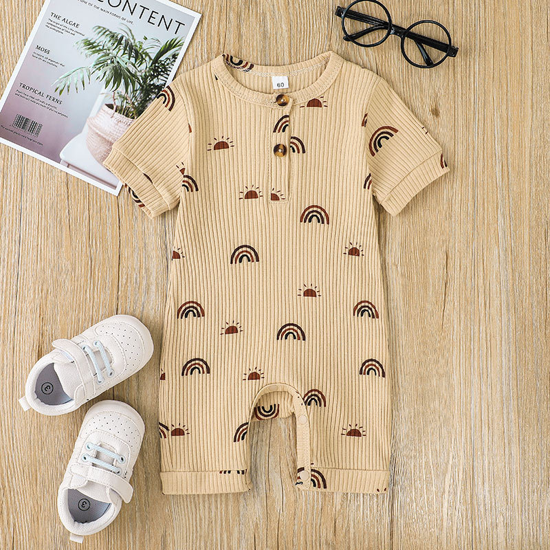 New Baby Short-sleeved Romper Korean Casual One-piece Children's Clothing display picture 5