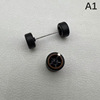Alloy car, car model, rubber modified wheels, tires, remote control car, modified wheel with accessories, scale 1:64