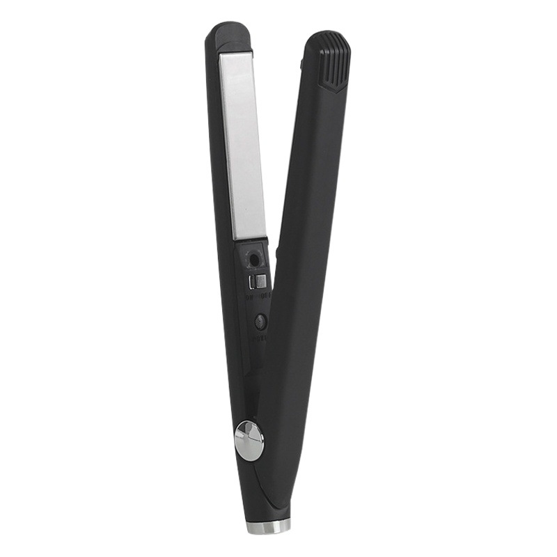 Fuente de fábrica interfaz USB Mini pequeña Madera contrachapada bobina recta de doble propósito rizador de pelo banco de energía disponible no recargable nuevo
