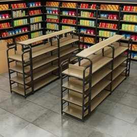 中岛柜双面超市货架置物架展示台展示架多层零食文具店化妆品展柜