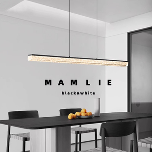 Dining Room Chandelier 2024 New Modern Simple High-class Zhongshan Lamps Dining Table Bar Minimalist One-word Dining Room Lamp