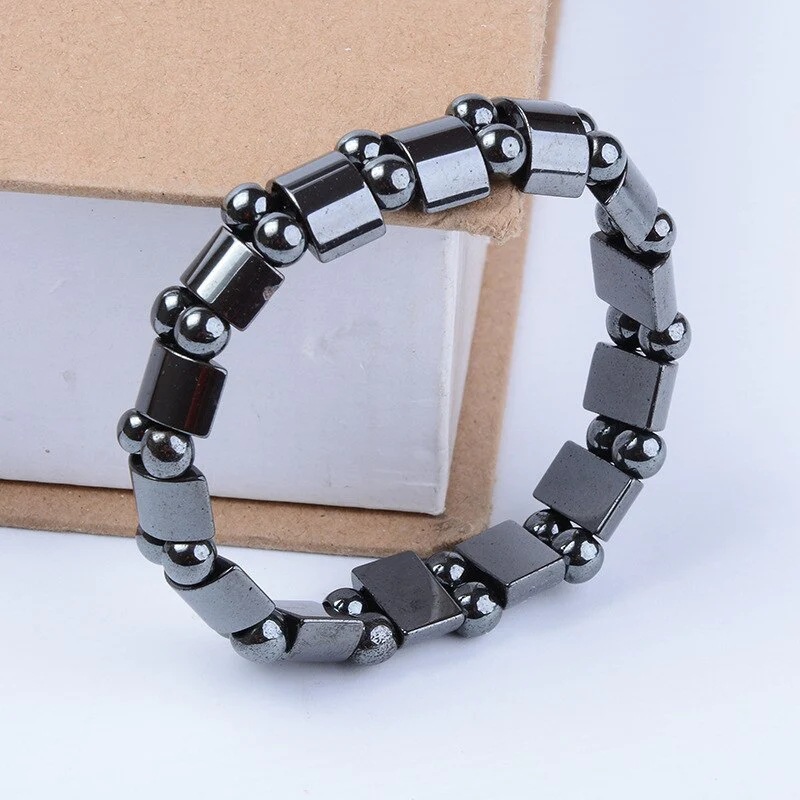 Pulsera magnética elástica con cuentas simples popular de Amazon, pulsera de cuentas negras para parejas, éxito de ventas en Europa y América image 4