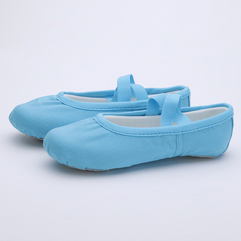 Dance Shoes Laceless Blue Canvas Practice Shoes, Soft-soled Breathable Ballet And Ethnic Non-slip Universal Dance Shoes_voghion.com