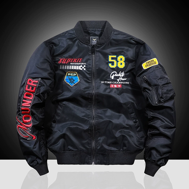 Осенне-зимняя новая мужская одинарная куртка Air Force Pilot ma1 с принтом, бейсбольный костюм, короткая тактическая куртка с воротником-стойкой