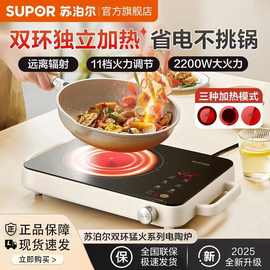 苏泊尔电陶炉电磁炉家用炒菜双环火大功率智能台式光波炉爆炒煮茶