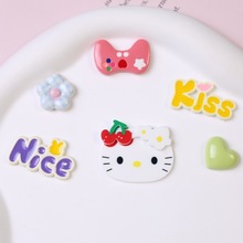 卡通猫咪亚克力配件可爱diy饰品配件手机壳奶油胶手工材料包饰品