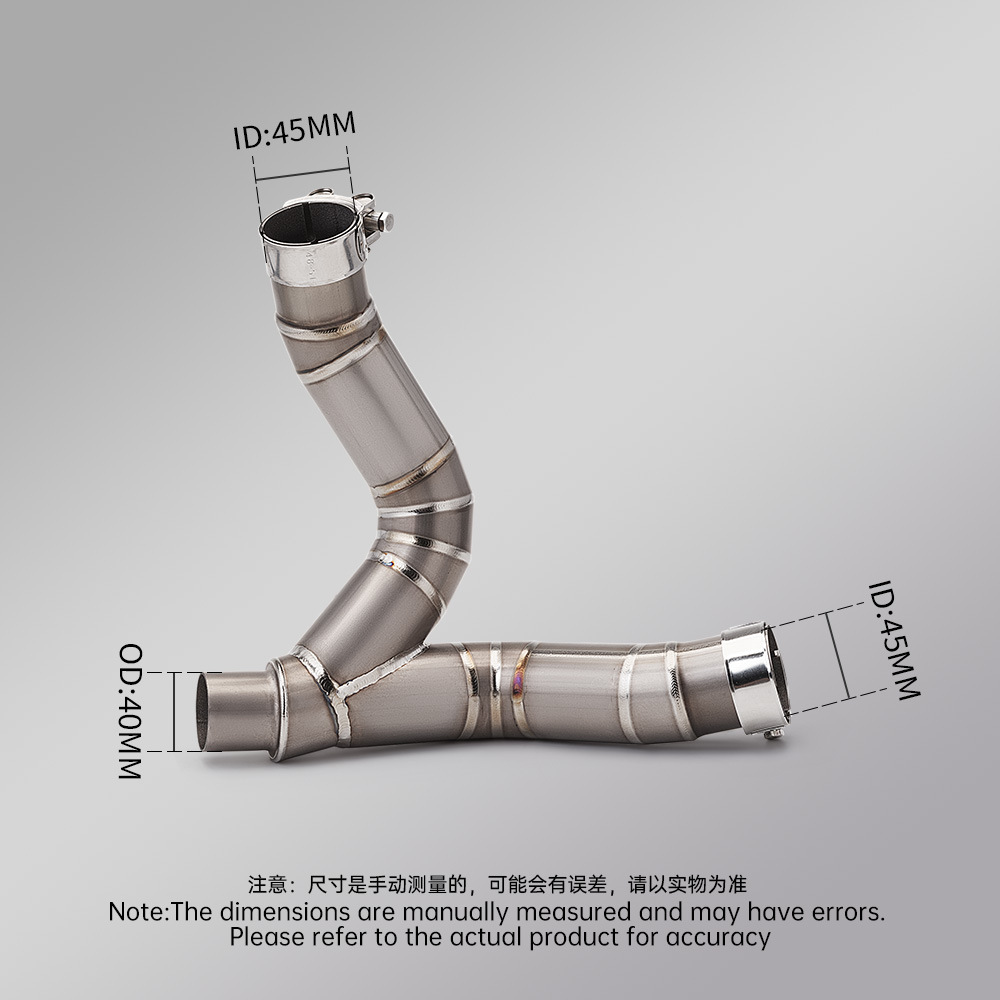 Suitable for Motorcycle Monster 950 Modification, Monster 937 Titanium Alloy Drum-Less Mid-Section Exhaust Pipe, 2021-2024