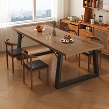 新款餐桌家用小户型长方形吃饭桌子现代简约客厅餐饮商用咖啡桌椅