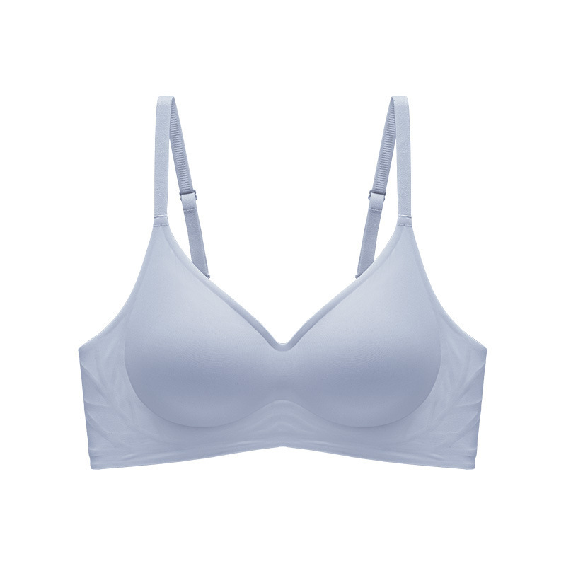 Una pieza de cinturón de hielo de soporte suave ropa interior damas sin marcas sin anillo de acero sujetador recopilación anti-caída sujetador de soporte superior