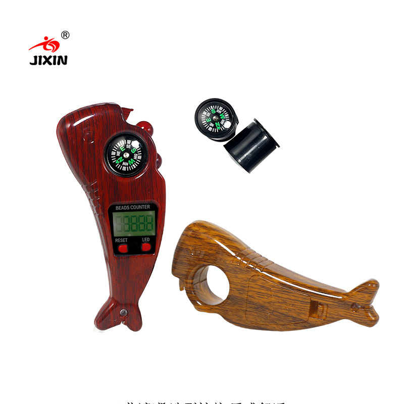 鱼电子带灯计数器 手动转珠按键复位计数器 LED灯带夜光计数器