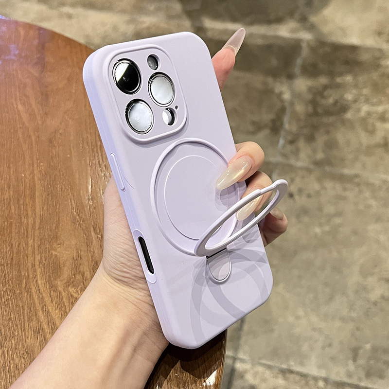 液态硅胶适用iPhone17PROMAX手机壳一体磁吸支架苹果15防摔保护套|undefined