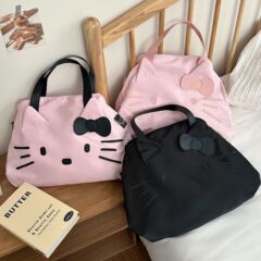 2025新款猫咪旅行必备包大容量旅行收纳袋可爱少女手提行李收纳包