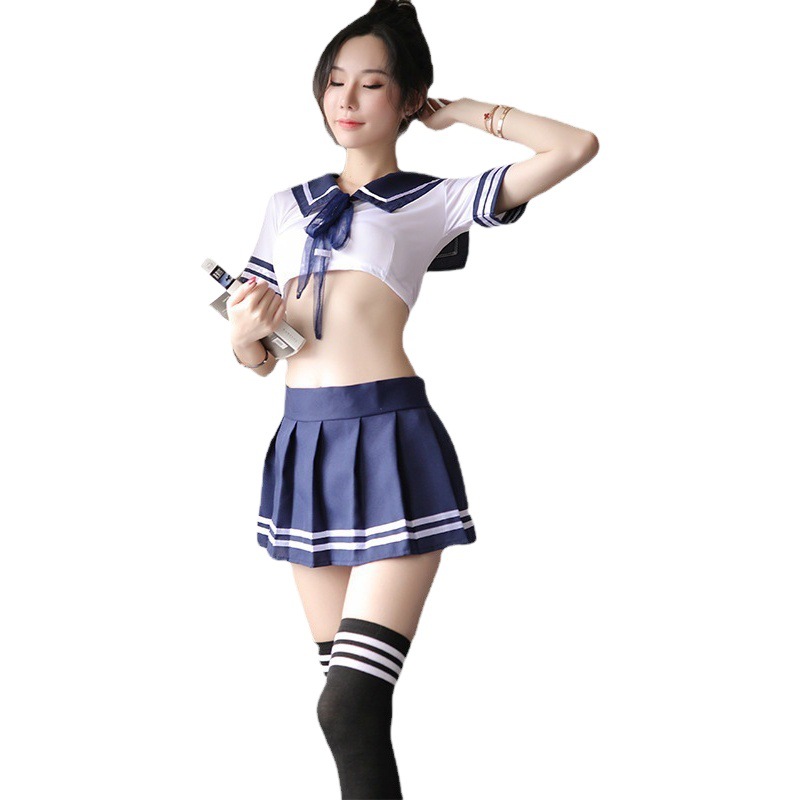 Sleeping Women's Sexy Lingerie Cute Pure Student Wear Large Size Sexy Miniskirt Uniform Temptation Suit 21