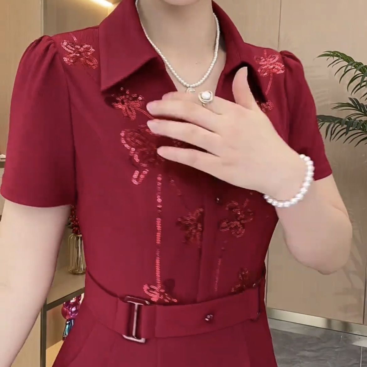 Autumn elegant long cute dress