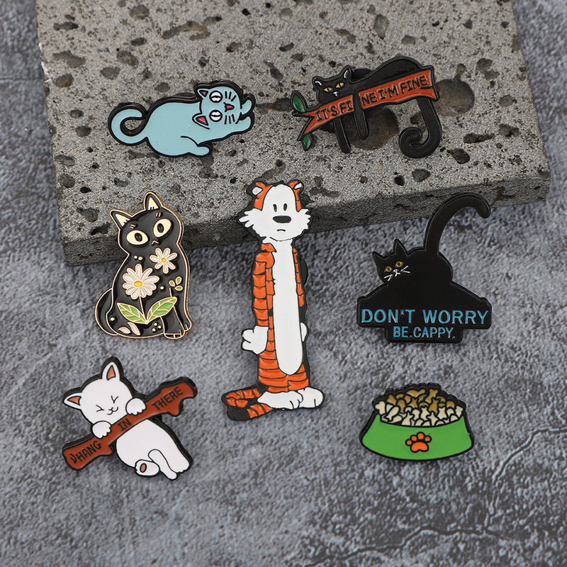 Creative Cartoon Animal Metal Brooch, Cute and Interesting Cat, Cat Basin, Tiger, Clothing, Backpack, Hat, Accessories Badge Creative Cartoon Animal Metal Brooch, Cute and Interesting Cat, Cat Basin, Tiger, Clothing, Backpack, Hat, Accessories Badge