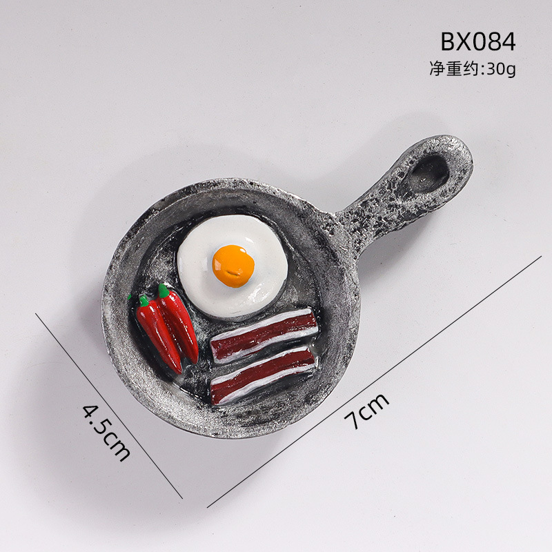 创意3D冰箱贴北欧ins装饰定制立体美食吸铁石仿真食物磁性贴批发|undefined