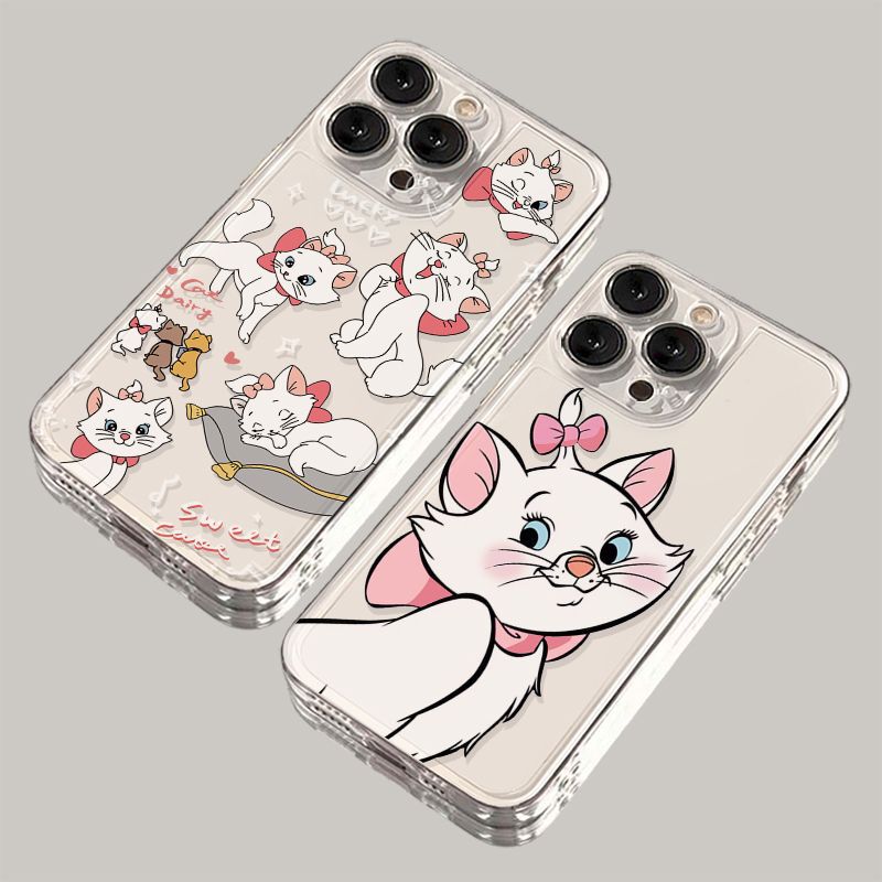 Fun Mary Cat Iphone16 Mobile Phone Case 15 Space Case Apple 14 Cartoon All-Inclusive 17Promax Anti-Fall Model