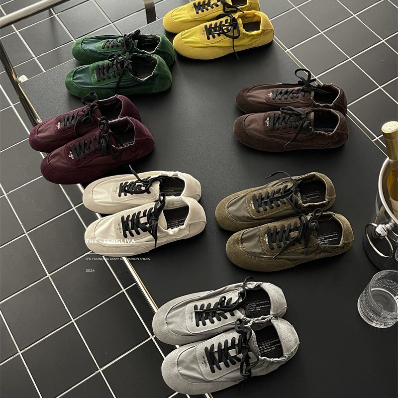 Round-toe German Training Shoes Ins-style Four Seasons All-match 2025 Spring New Soft-soled Casual Shoes Women's Breathable Shoes Round-toe German Training Shoes Ins-style Four Seasons All-match 2025 Spring New Soft-soled Casual Shoes Women's Breathable Shoes