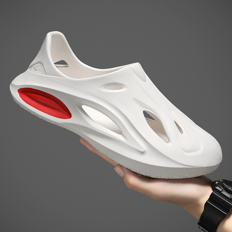 Zapatos de verano para hombres en interiores y al aire libre 2024 Eva rojo en línea un zapato con zapatillas frías