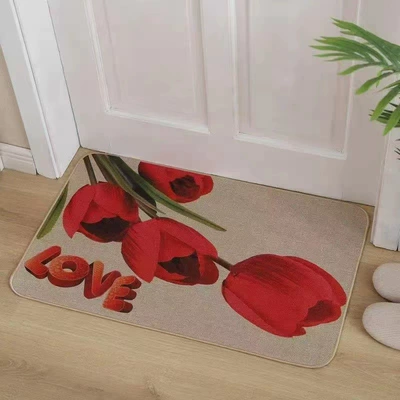 Mud Jute Carpets Bathroom Toilet, Avtomobil döşəmə paspasları - tulip-3040cm