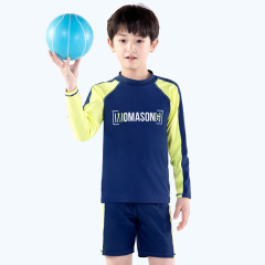 Momasong children's swimsuit summer new product teenagers and boys split swimsuit long-sleeved sun protection quick-drying swimsuit
