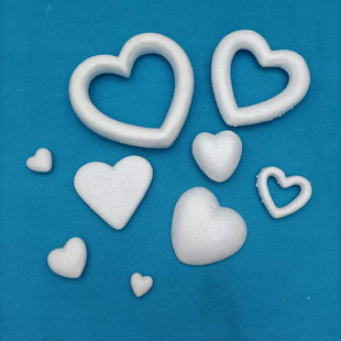 Factory Direct Sales of Various Sizes of Styrofoam Foam Peach Heart Solid Hollow Heart Wedding Kindergarten Decoration