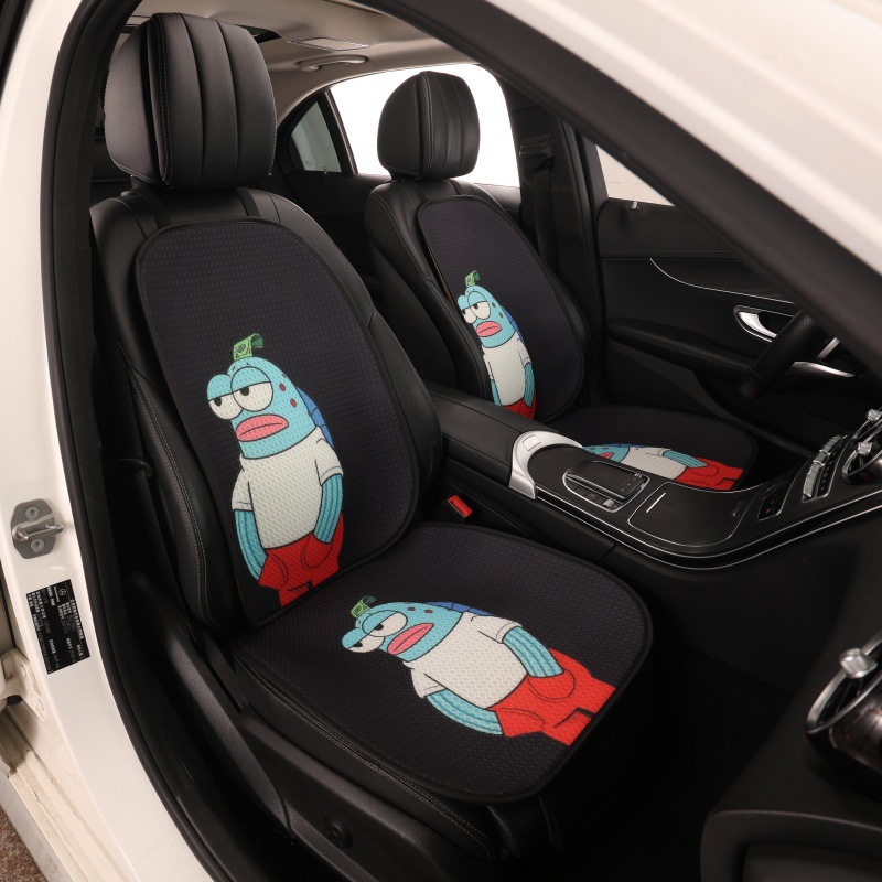 Spongebob Cartoon Car Seat Cushion, Summer All-Season Universal Ventilated and Breathable Seat Cushion, Personalized Summer Seat Cushion