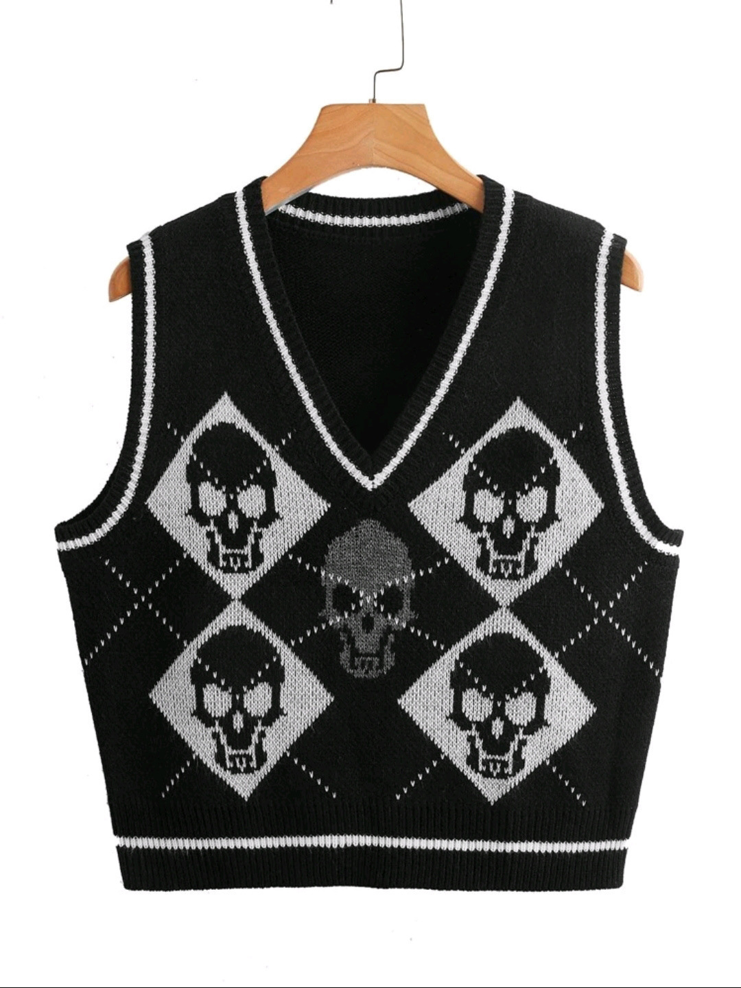 Europa y América transfronteriza 2025 otoño e invierno transfronterizo jersey moda personalidad jacquard calle holgado suéter de moda al por mayor