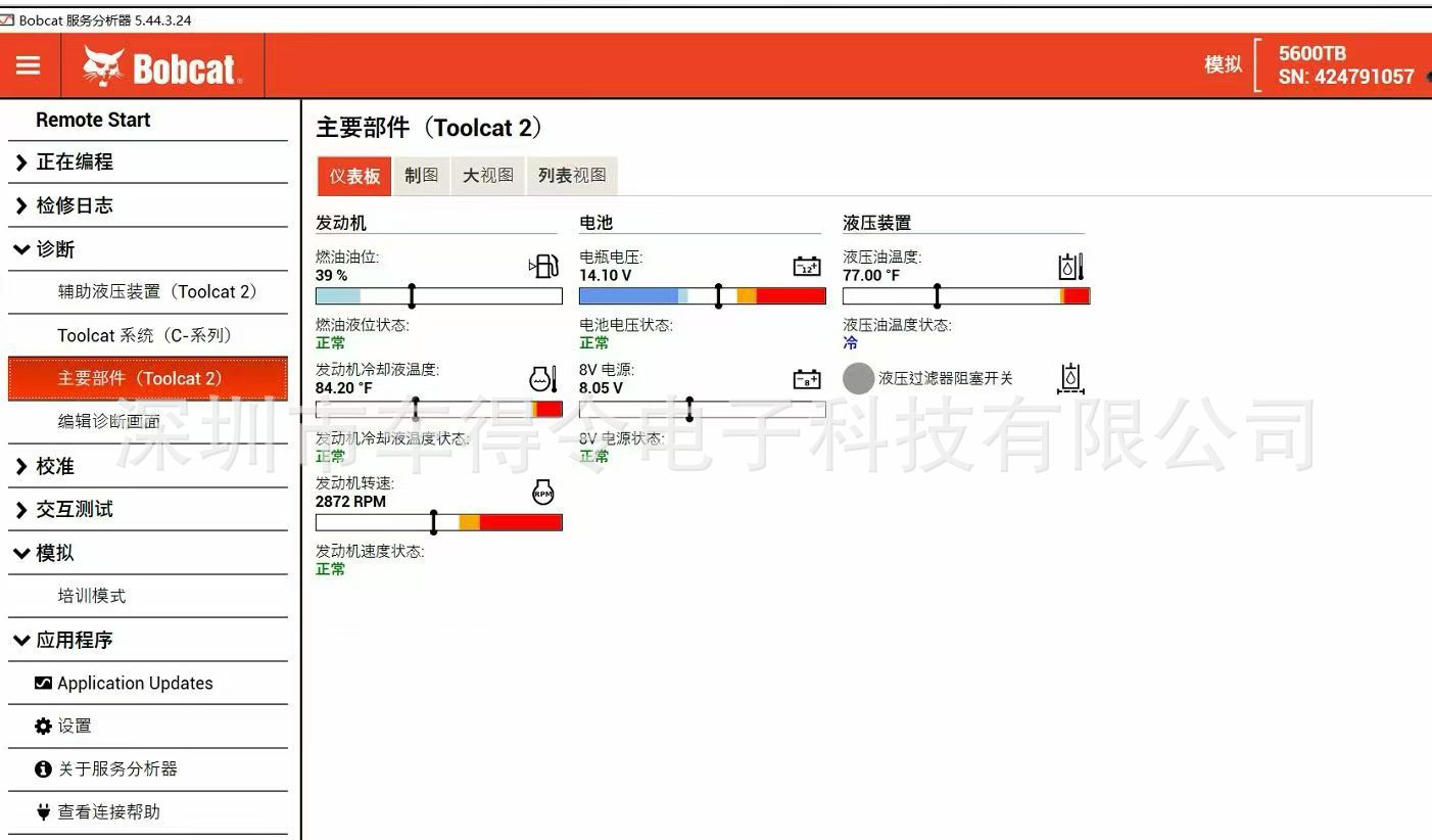 Cross-border applicable Bobcat Excavator Diagnostic tool + software