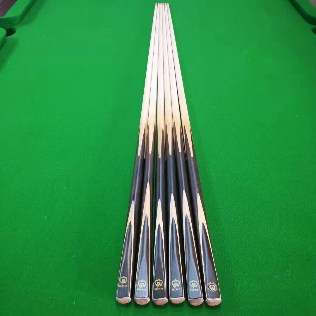 枫木前肢公杆台球杆斯诺克小头一体通杆桌球杆黑八十六彩桌球杆