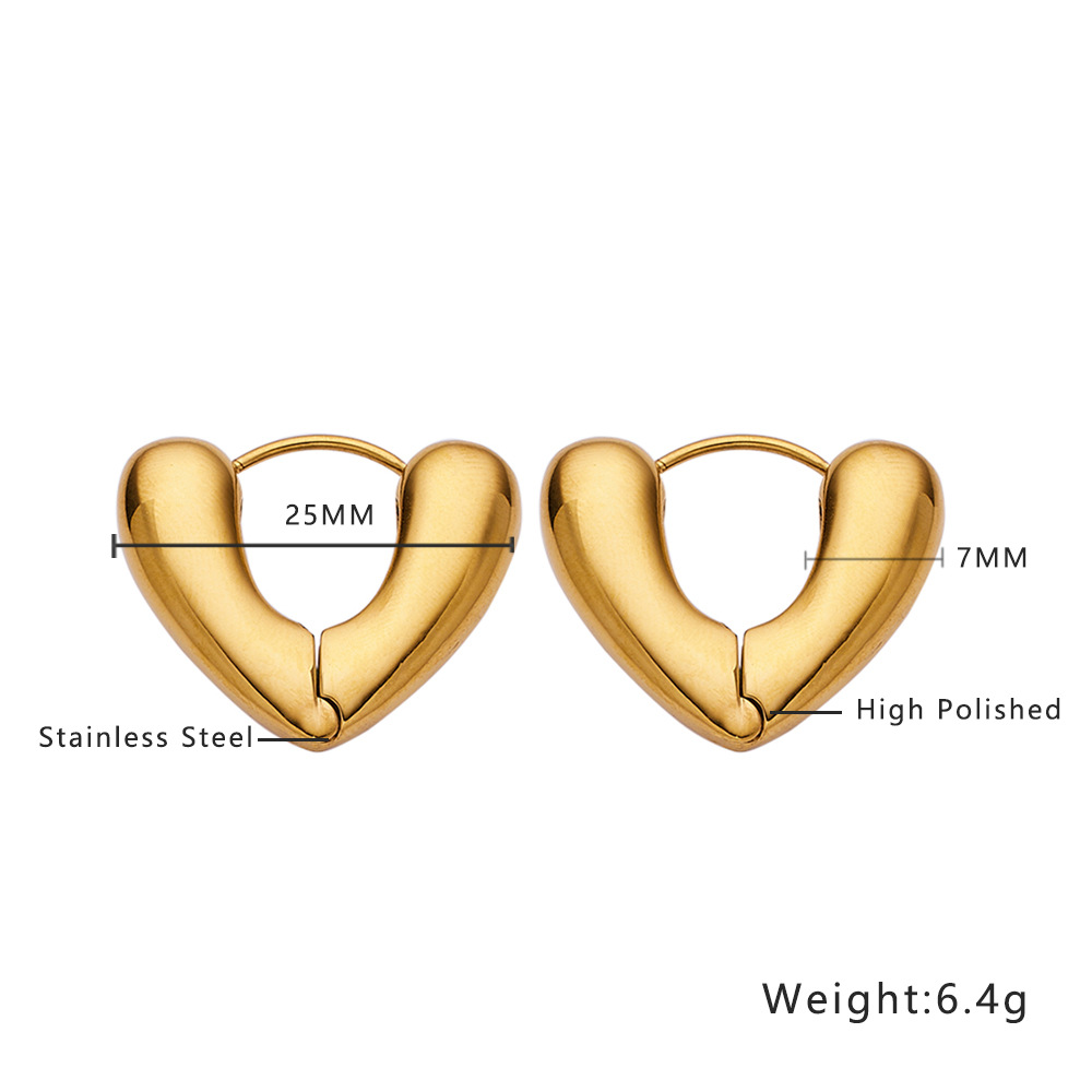 1 Pair Ig Style U Shape Plating Titanium Steel Earrings display picture 4