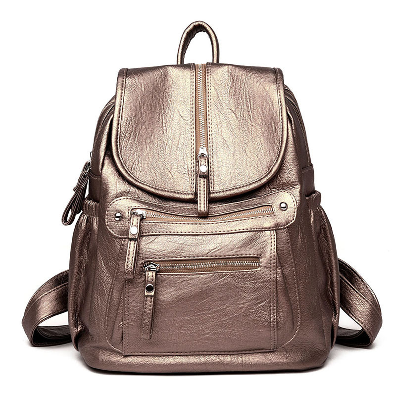 2024 New Cross-Border Korean Version Trendy Fashion Casual Women's Bag Large Capacity School Bag Simple Travel Backpack Bag 2024 New Cross-Border Korean Version Trendy Fashion Casual Women's Bag Large Capacity School Bag Simple Travel Backpack Bag