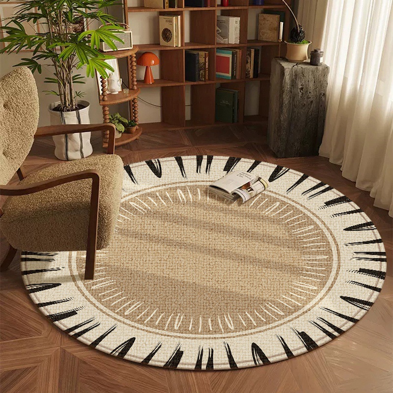 Alfombra de oficina redonda europea sala de estar sofá mesa de té mantas de estudio cojín de silla giratoria cojín de asiento de cama cojín de cama