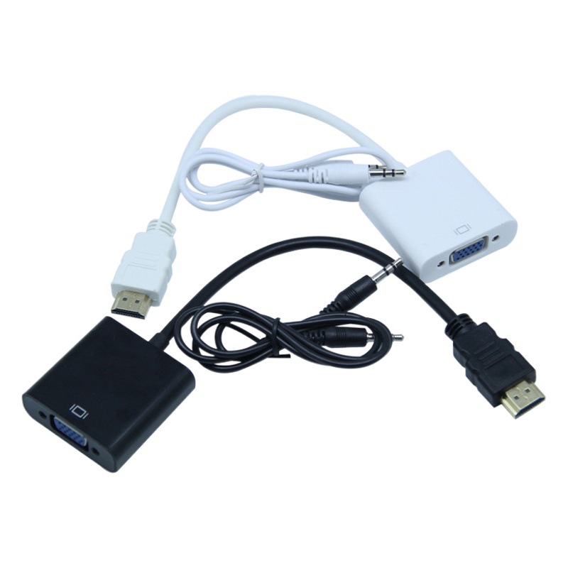 Adaptador Convertidor VGA a HDMI HD de Cobre Chapado en oro