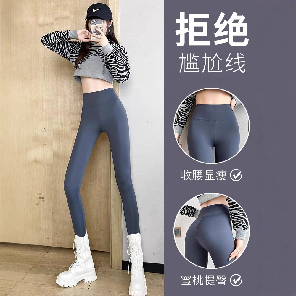 2025 Shark Pants Nine-Point Pants Women's Summer Tight Belly Controlling Butt Lifting Sports Leggings Yoga Pants Foreign Trade