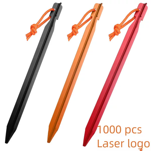 Outdoor camping camping tent canopy nail aluminum alloy triangular with reflective rope floor accessories wholesale