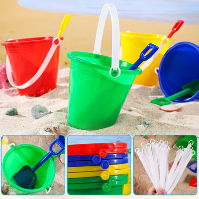 2026新款跨境代发12件带铲子的彩色沙滩桶坚固耐用跨境代发|ms