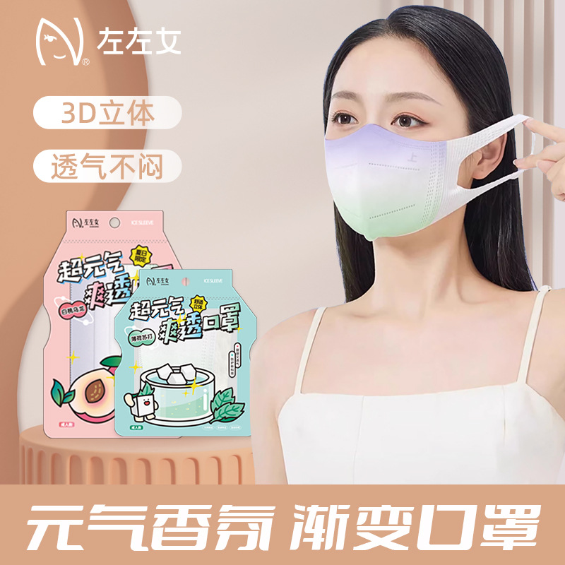 左左女加厚5D立体保暖口罩美拉德高颜值秋冬季防风口罩护眼角面罩详情2
