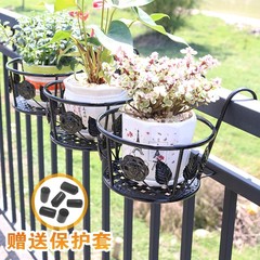 錬鉄製バルコニーフラワースタンド手すりガードレール吊り下げ植木鉢ラック吊り下げ多肉植物ポトスオオバコ収納ラック屋外用