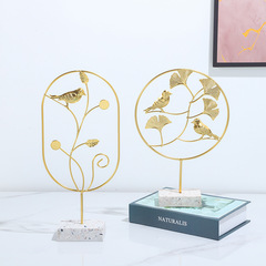 Nordic Style Living Room Entrance TV Stand Cabinet Decor Accessories Gold Iron Eye-Shaped Ornament Nordic Craftsmanship Display