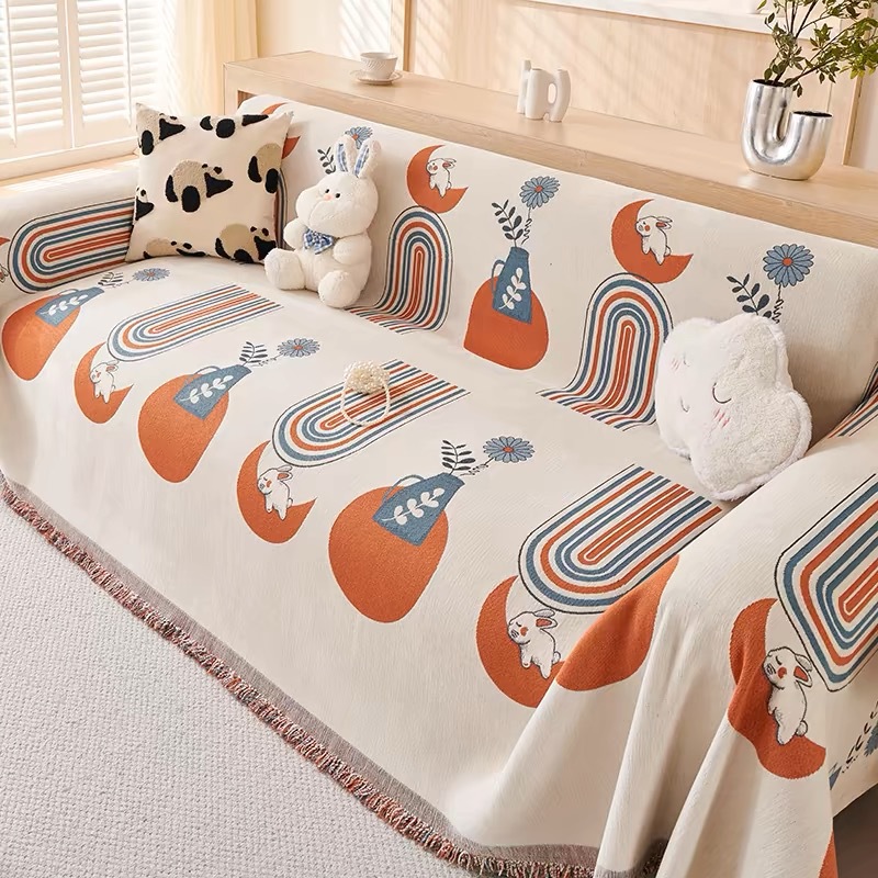 Red red gruesa simple moderna toalla de sofá a prueba de polvo anti-cat arañazo cuatro estaciones general toalla de sofá de cubierta de sofá de Chenille