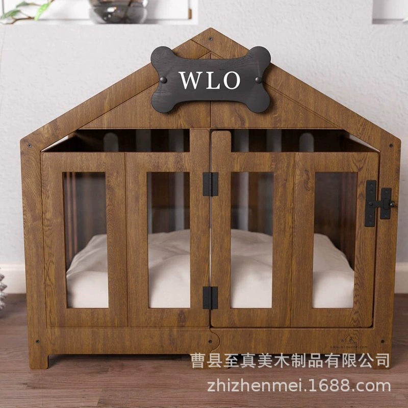 Питомник Спящий Коврик Съемные и моющиеся Четыре сезона Универсальный Маленький Питомник Деревянный Водонепроницаемый Дом Собаки