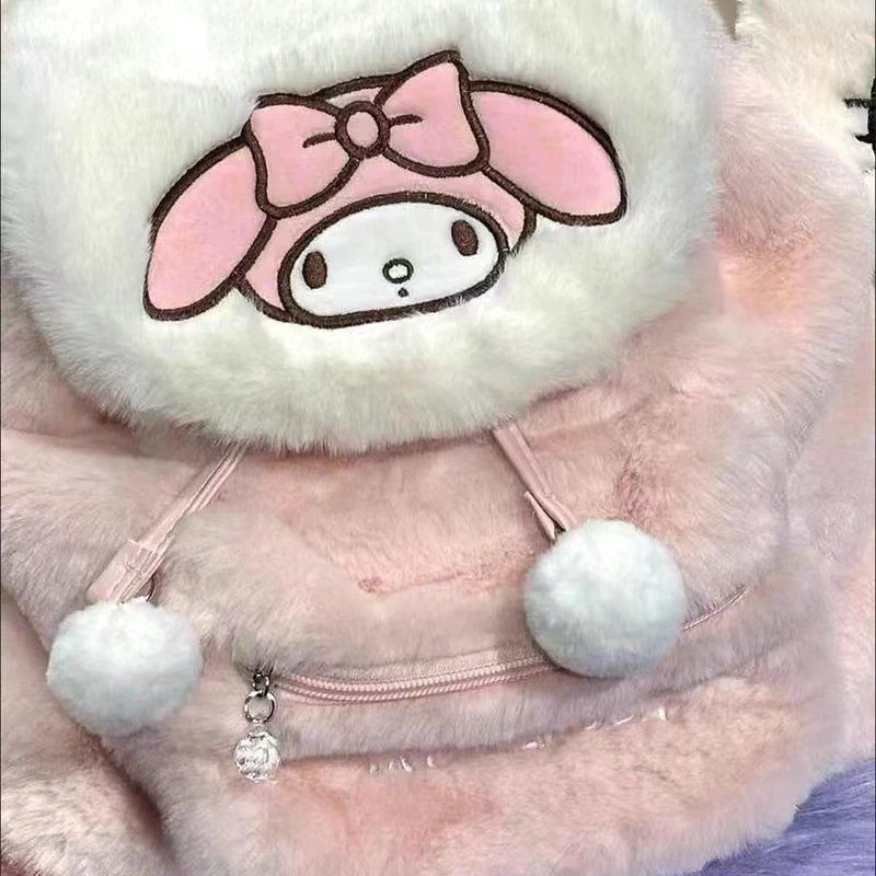 Hello kitty, cute winter capacious backpack